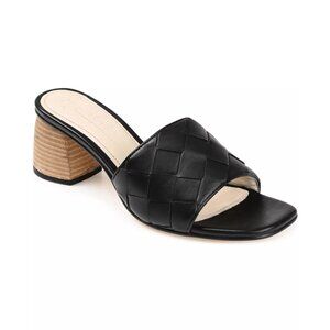 NWB Journey Signature Kellee Woven Leather Sandal Black Size 7